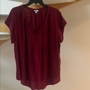 Women's Burgundy Blouse by Sonoma Goods for Life. Size XXL